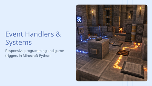 KS3 Minecraft Education: Coding Lesson 13 Computer Science