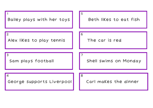 KS1 - Using "and" to join sentences activity