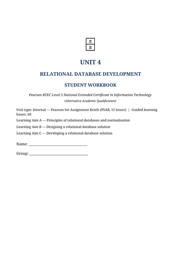 Unit 2: Cyber Security and Incident Management for the BTEC IT AAQ, 60 pages,
