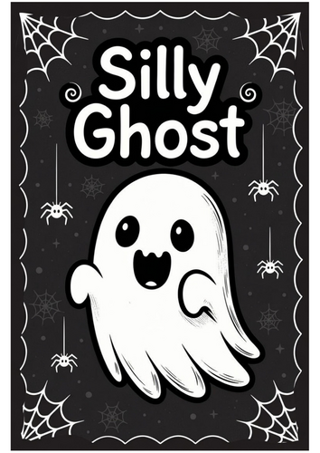 Halloween Silly Ghost Coloring Pages & Lined Writing Paper | October NO PREP