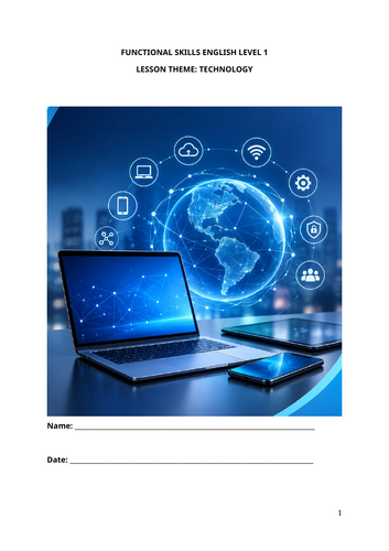 Functional Skills English Level 1 - Workbook on Technology