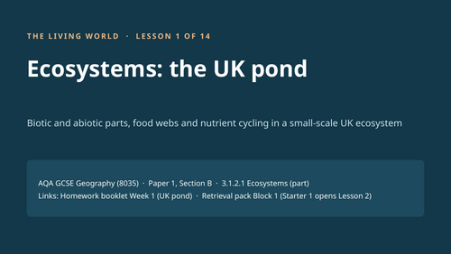 The Living World: The UK Pond Ecosystem