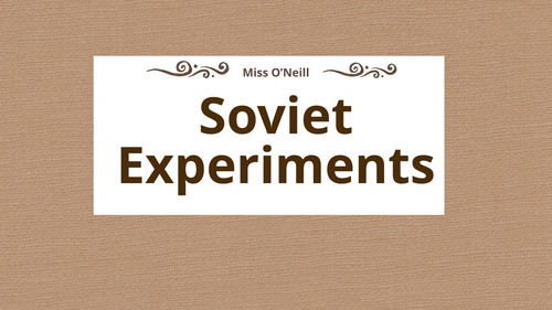 USSR Soviet experiments