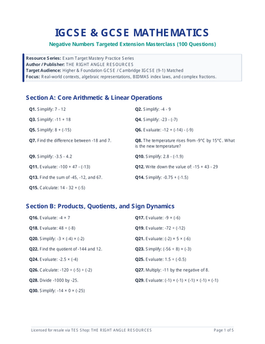 100 highly targeted practice questions , Edexcel GCSE, AQA GCSE, and Cambridge IGCSE (0580/0980)