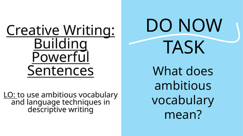 Building Powerful Sentences