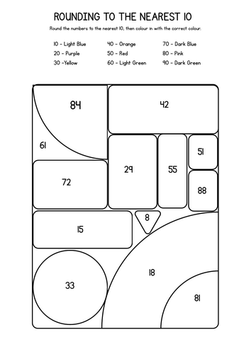 Rounding Colour By Number
