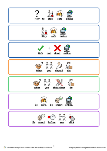 Colourful Semantics Advert Writing Planning Sheet & Word Bank Online Safety