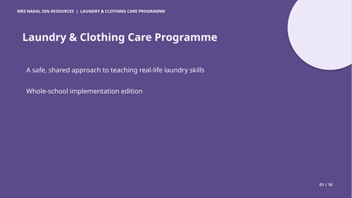 Laundry & Clothing Care | Whole-School SEN