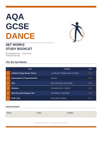 AQA GCSE Dance set works booklet
