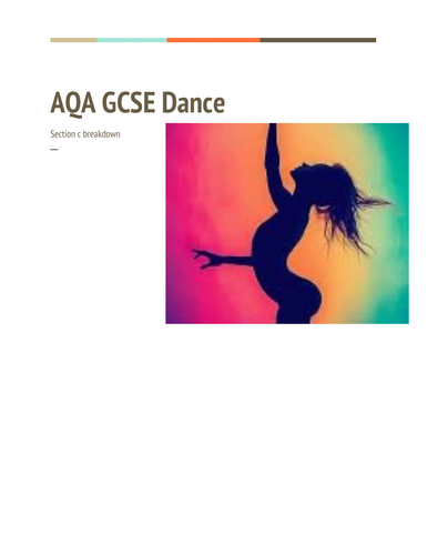 AQA GCSE Dance section C breakdown