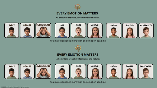 Emotion Desk Strips & Table Visuals SEN, ELSA & Primary Emotional Literacy