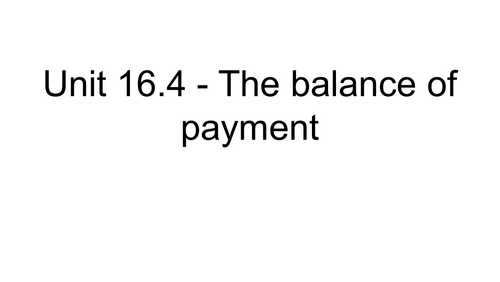 Balance of Payments