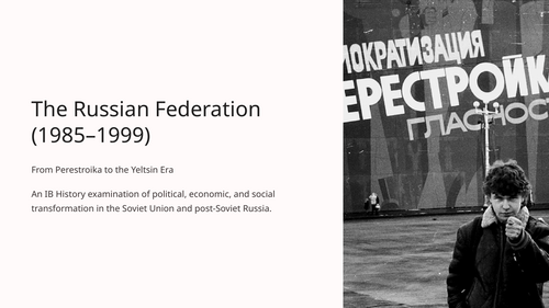 IB DP History Paper 1: The Russian Federation | What challenges did society face?