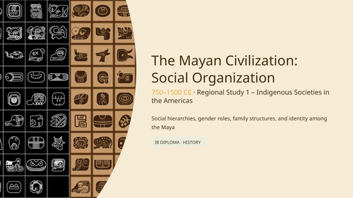 IB DP History Paper 3: Mayan Social Organization (750-1500) | Regional Study 1