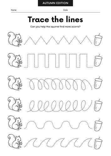 Autumn-Themed Scissors & Pencil Skills Activity Pack!