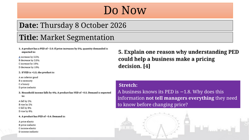 3.1.3 Target Market and Segmentation - AQA A Level (7138)