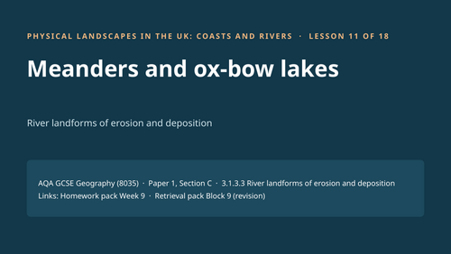 Coasts and Rivers: 18 AQA GCSE Lessons