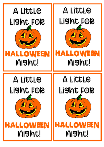 Halloween Gift Tag - A little light for Halloween night!