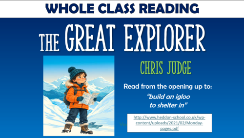 The Great Explorer - Whole Class Reading Session!