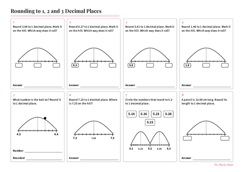 Rounding to Decimal Places Worksheet KS3