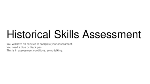 History Skills - Assessment