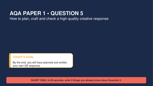 Q5 Lang Paper 1 step by step with mini tasks AQA