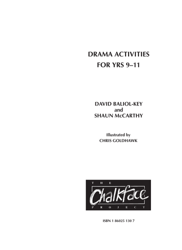 Drama Activities for Years 9–11