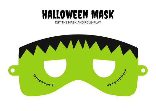 6 Colourful Printable Halloween masks