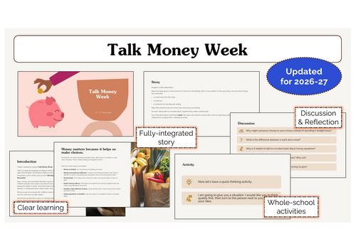 Talk Money Week Assembly | KS1 & KS2 | Updated for 2026-27