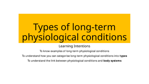 Health and Social Care - F094 - Long-term physiological conditions - whole unit