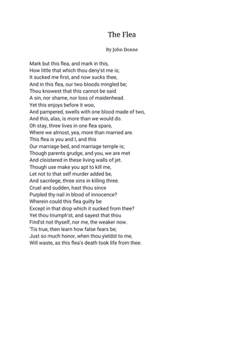 The Flea by John Donne