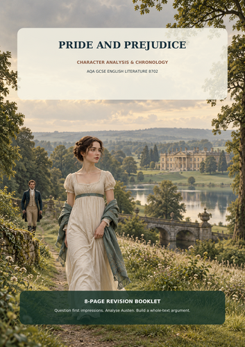 Pride and Prejudice Character Analysis & Chronology | AQA GCSE English Literature 8702