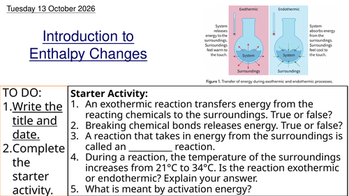 L1 Introduction to Enthalpy Changes (Unit 5 Chemistry BTEC Applied Science)