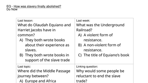 Slave Trade - L8 Abolition