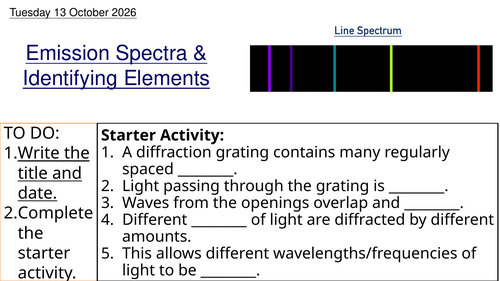 L10 Emission Spectra & Identifying Elements (Unit 1 Physics BTEC Applied Science)