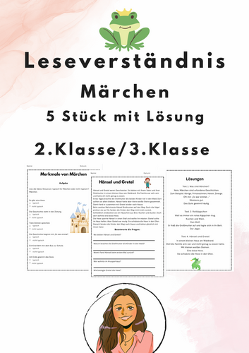 Leseverständnis Märchen Klasse 2 und Klasse 3