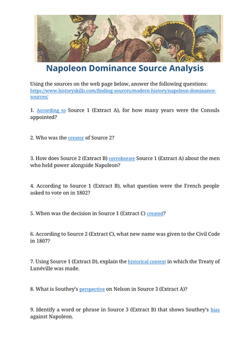 Napoleon Dominance Source Analysis Worksheet