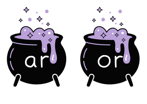 Phonics Cauldron Word Reading Activity - Set 2