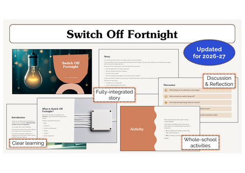 Switch Off Fortnight Assembly | KS1 & KS2 | Energy Saving | Updated for 2026-27