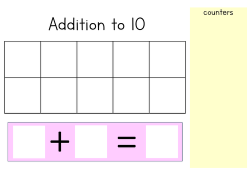 Adding to 10 - Tens Frame Template