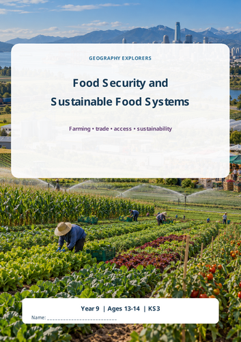 Food Security and Sustainable Food Systems – Geography Workbook