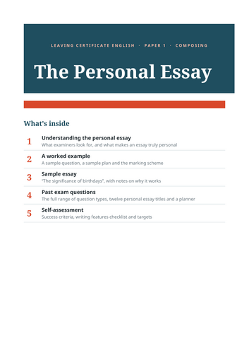 personal essay guide for success