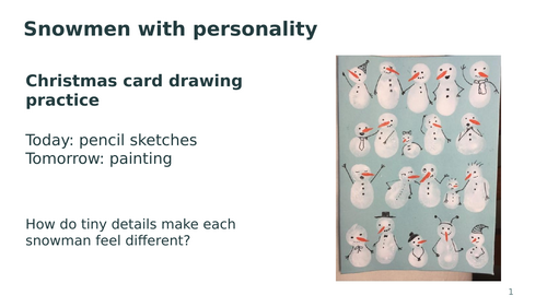 Christmas Art Lesson: Snowmen with Personality – Step-by-Step Drawing Guide