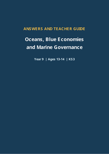 Oceans, Blue Economies and Marine Governance – Geography Workbook