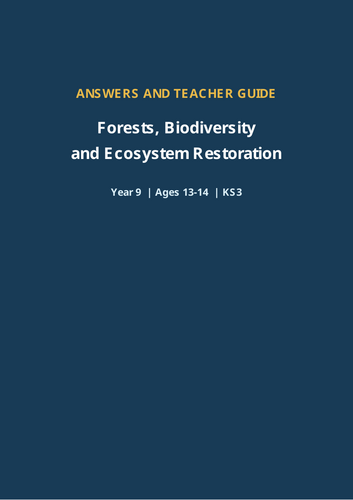Forests, Biodiversity and Ecosystem Restoration – Geography Workbook