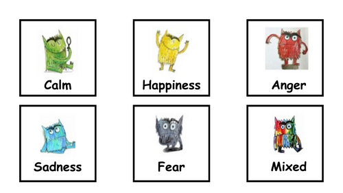The Colour Monster vocabulary cards