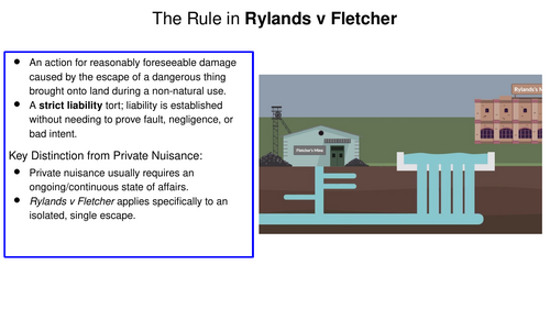 Rylands v Fletcher - A Level Law