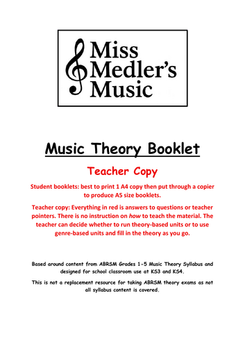 Music Theory for Classroom