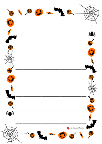 Halloween Writing Borders Pack
