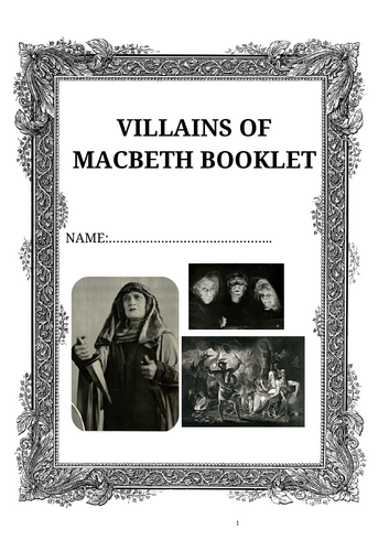 Villains Of Macbeth Booklet